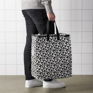 2 FOR 40 Ikea Bag Black White Geometric Shapes